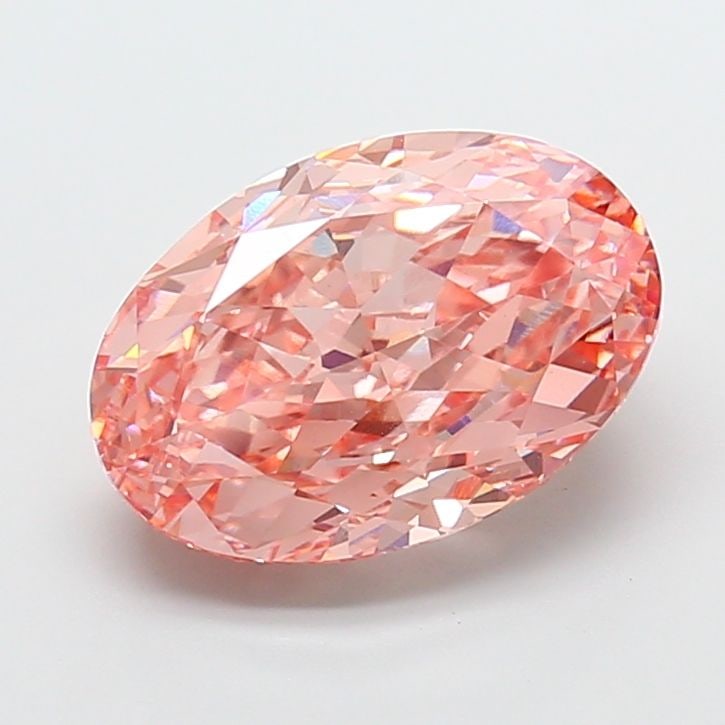 IGI Oval 8.29ct Fancy Vivid Pink VVS2 - Loose Lab Diamond (1 of 1)