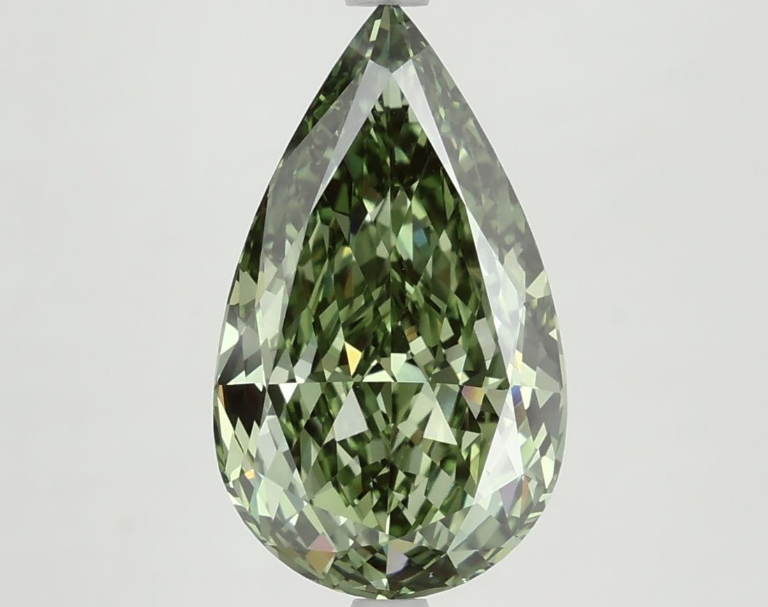 Pear 4.33ct Fancy Vivid Green VVS2 - Loose Lab Diamond: Pear 4.33ct Fancy Vivid Green VVS2 - Loose Lab Diamond Item Specifics: Source: This Is A Real Diamond Grown In A Lab Not Mined. Carat: 4.33 Cut: - Color: Fancy Vivid Green Clarity: VVS2 Polish: EX Sym