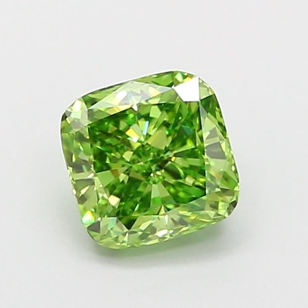 Cushion Brilliant 1.0ct Fancy Vivid Green VVS2 - Loose Lab Diamond (1 of 1)
