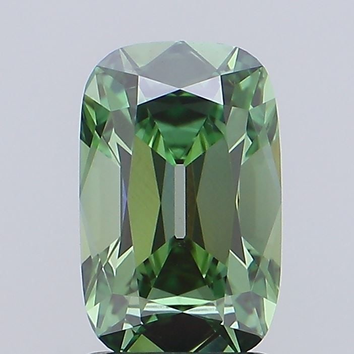IGI Cushion European Cut 1.6ct Fancy Vivid Green VVS2 - Loose Lab Diamond: IGI Cushion European Cut 1.6ct Fancy Vivid Green VVS2 - Loose Lab Diamond Item Specifics: Source: This Is A Real Diamond Grown In A Lab Not Mined. Carat: 1.6 Cut: - Color: Fancy Vivid Green Clarity: V