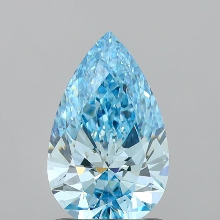 IGI Pear 1.04ct Fancy Vivid Blue VVS2 - Loose Lab Diamond: IGI Pear 1.04ct Fancy Vivid Blue VVS2 - Loose Lab Diamond Item Specifics: Source: This Is A Real Diamond Grown In A Lab Not Mined. Carat: 1.04 Cut: - Color: Fancy Vivid Blue Clarity: VVS2 Polish: EX S