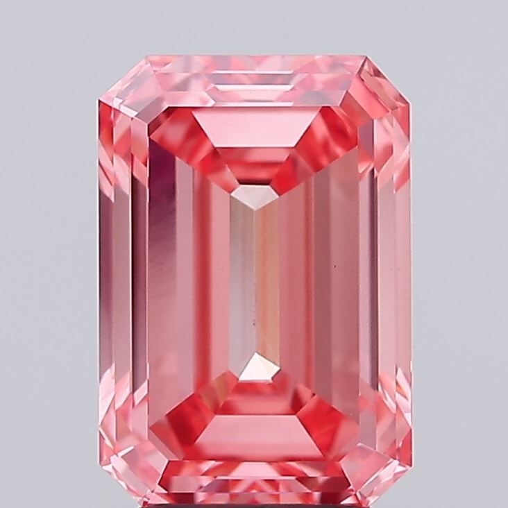 IGI Emerald 3.09ct Fancy Vivid Pink VVS2 - Loose Lab Diamond: IGI Emerald 3.09ct Fancy Vivid Pink VVS2 - Loose Lab Diamond Item Specifics: Source: This Is A Real Diamond Grown In A Lab Not Mined. Carat: 3.09 Cut: - Color: Fancy Vivid Pink Clarity: VVS2 Polish: E