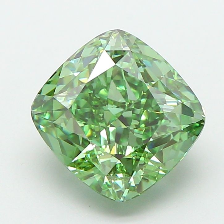 IGI Cushion Modified 3.31ct Fancy Vivid Green VVS2 - Loose Lab Diamond: IGI Cushion Modified 3.31ct Fancy Vivid Green VVS2 - Loose Lab Diamond Item Specifics: Source: This Is A Real Diamond Grown In A Lab Not Mined. Carat: 3.31 Cut: - Color: Fancy Vivid Green Clarity: VVS
