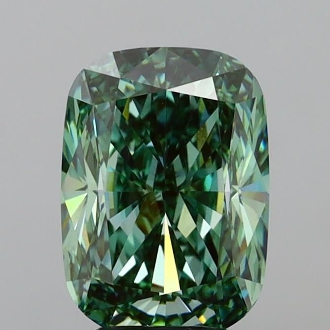 IGI Cushion Modified 5.01ct Fancy Vivid Green VVS2 - Loose Lab Diamond: IGI Cushion Modified 5.01ct Fancy Vivid Green VVS2 - Loose Lab Diamond Item Specifics: Source: This Is A Real Diamond Grown In A Lab Not Mined. Carat: 5.01 Cut: - Color: Fancy Vivid Green Clarity: VVS