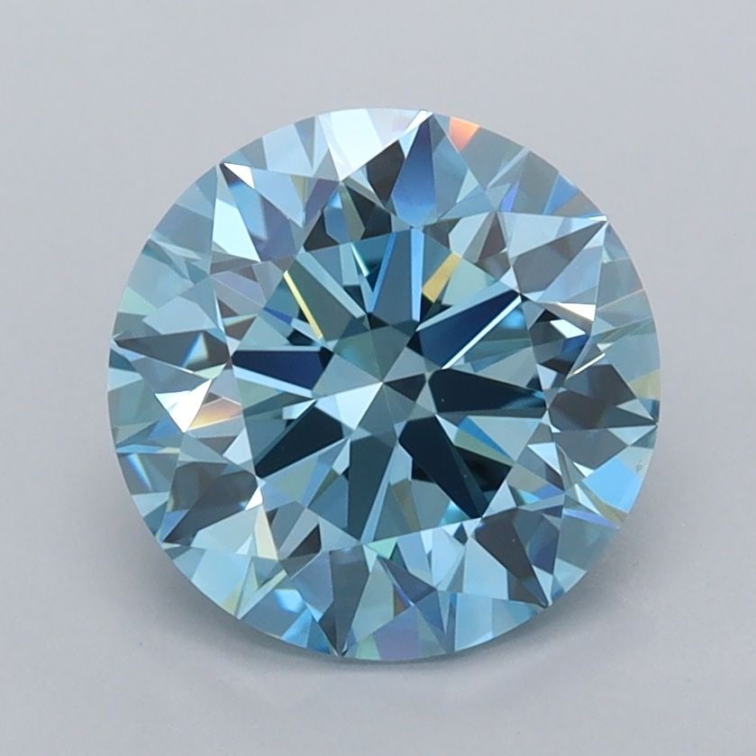 IGI Round 2.16ct Fancy Vivid Blue VVS2 - Ideal Loose Lab Diamond: IGI Round 2.16ct Fancy Vivid Blue VVS2 - Ideal Loose Lab Diamond Item Specifics: Source: This Is A Real Diamond Grown In A Lab Not Mined. Carat: 2.16 Cut: ID Color: Fancy Vivid Blue Clarity: VVS2