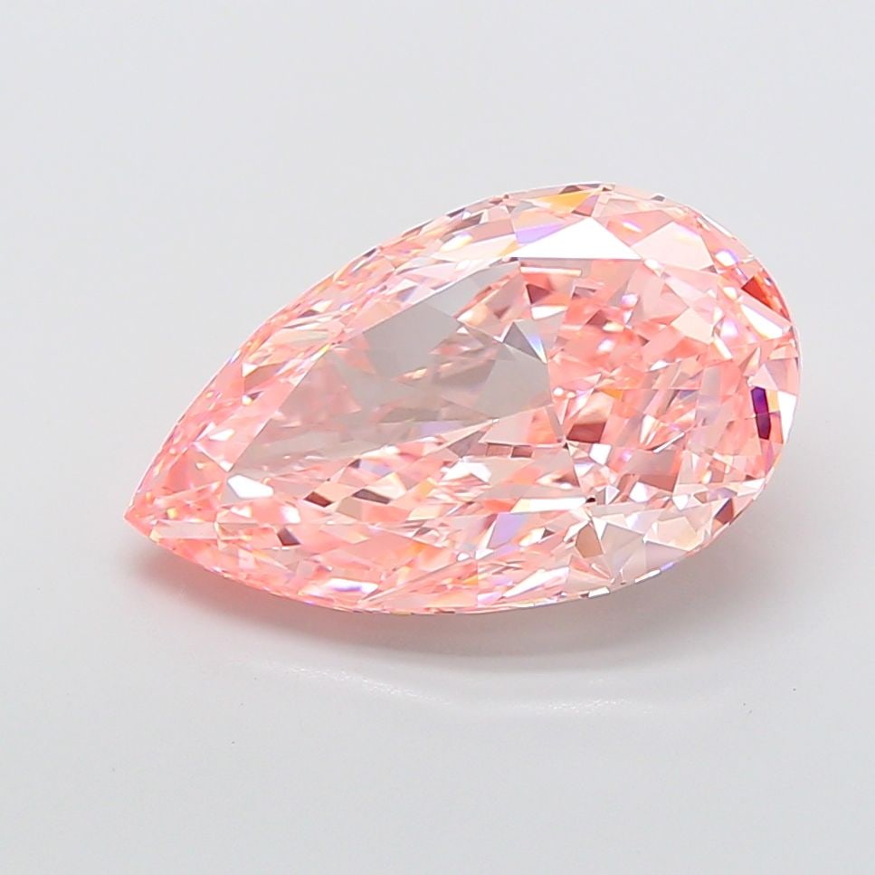 IGI Pear 15.84ct Fancy Vivid Pink VVS2 - Loose Lab Diamond (1 of 1)