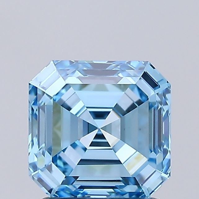 IGI Asscher 1.54ct Fancy Vivid Blue VVS2 - Loose Lab Diamond: IGI Asscher 1.54ct Fancy Vivid Blue VVS2 - Loose Lab Diamond Item Specifics: Source: This Is A Real Diamond Grown In A Lab Not Mined. Carat: 1.54 Cut: - Color: Fancy Vivid Blue Clarity: VVS2 Polish: E