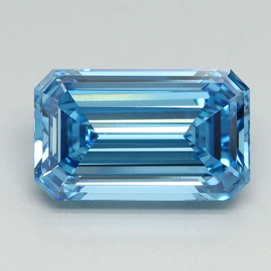 IGI Emerald 2.18ct Fancy Vivid Blue VVS2 - Loose Lab Diamond: IGI Emerald 2.18ct Fancy Vivid Blue VVS2 - Loose Lab Diamond Item Specifics: Source: This Is A Real Diamond Grown In A Lab Not Mined. Carat: 2.18 Cut: - Color: Fancy Vivid Blue Clarity: VVS2 Polish: E