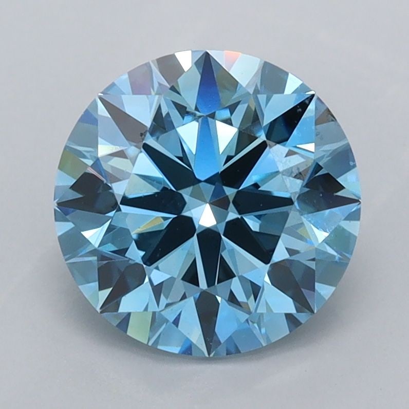 IGI Round 2.01ct Fancy Vivid Blue VVS2 - Ideal Loose Lab Diamond: IGI Round 2.01ct Fancy Vivid Blue VVS2 - Ideal Loose Lab Diamond Item Specifics: Source: This Is A Real Diamond Grown In A Lab Not Mined. Carat: 2.01 Cut: ID Color: Fancy Vivid Blue Clarity: VVS2 Poli