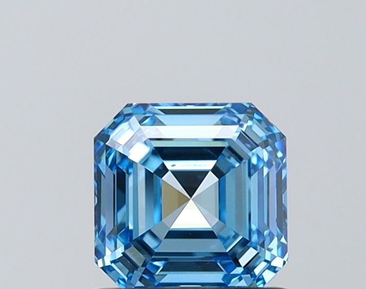 IGI Asscher 1.04ct Fancy Vivid Blue VVS2 - Loose Lab Diamond: IGI Asscher 1.04ct Fancy Vivid Blue VVS2 - Loose Lab Diamond Item Specifics: Source: This Is A Real Diamond Grown In A Lab Not Mined. Carat: 1.04 Cut: - Color: Fancy Vivid Blue Clarity: VVS2 Polish: