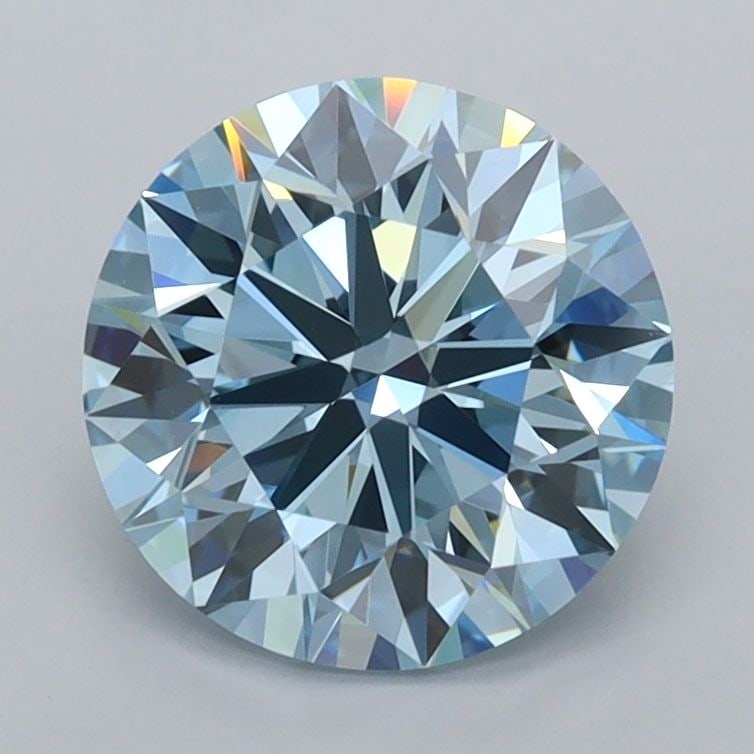 IGI Round 2.01ct Fancy Vivid Blue VVS2 - Ideal Loose Lab Diamond: IGI Round 2.01ct Fancy Vivid Blue VVS2 - Ideal Loose Lab Diamond Item Specifics: Source: This Is A Real Diamond Grown In A Lab Not Mined. Carat: 2.01 Cut: ID Color: Fancy Vivid Blue Clarity: VVS2 Poli