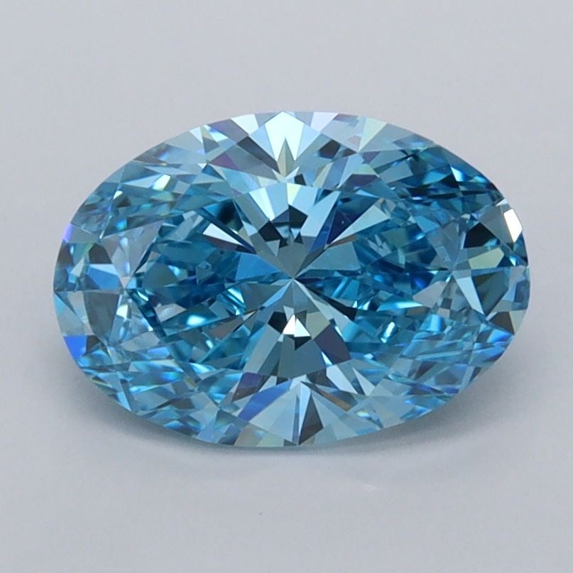 IGI Oval 1.51ct Fancy Vivid Blue VVS2 - Loose Lab Diamond: IGI Oval 1.51ct Fancy Vivid Blue VVS2 - Loose Lab Diamond Item Specifics: Source: This Is A Real Diamond Grown In A Lab Not Mined. Carat: 1.51 Cut: - Color: Fancy Vivid Blue Clarity: VVS2 Polish: EX S