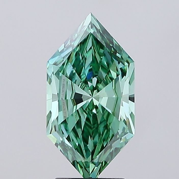 IGI Hexagonal 2.59ct Fancy Vivid Green VVS2 - Loose Lab Diamond: IGI Hexagonal 2.59ct Fancy Vivid Green VVS2 - Loose Lab Diamond Item Specifics: Source: This Is A Real Diamond Grown In A Lab Not Mined. Carat: 2.59 Cut: - Color: Fancy Vivid Green Clarity: VVS2 Polis