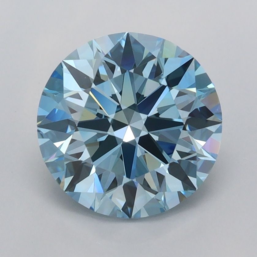 IGI Round 2.07ct Fancy Vivid Blue VVS2 - Ideal Loose Lab Diamond: IGI Round 2.07ct Fancy Vivid Blue VVS2 - Ideal Loose Lab Diamond Item Specifics: Source: This Is A Real Diamond Grown In A Lab Not Mined. Carat: 2.07 Cut: ID Color: Fancy Vivid Blue Clarity: VVS2 Poli
