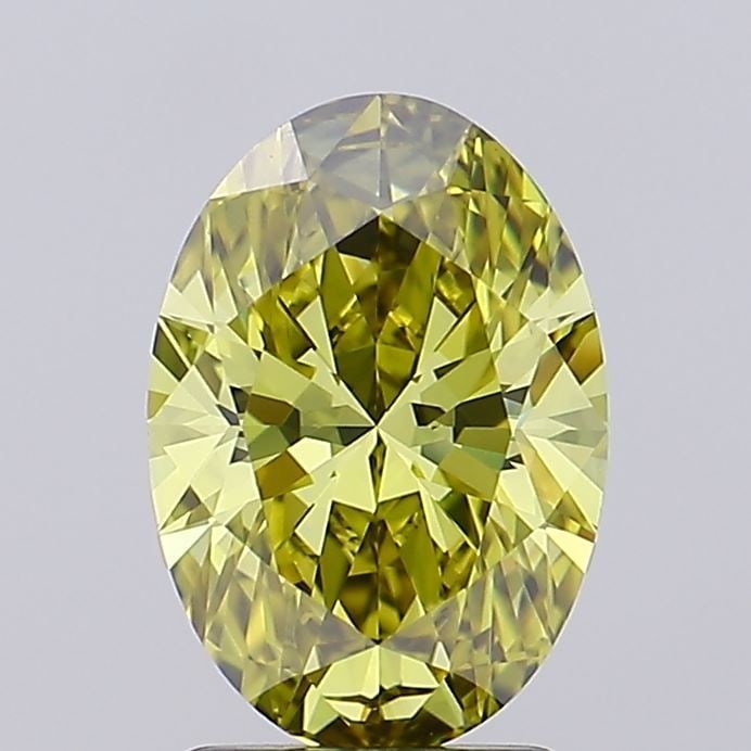 IGI Oval 2.04ct Fancy Vivid Green Yellow VVS1 - Loose Lab Diamond: IGI Oval 2.04ct Fancy Vivid Green Yellow VVS1 - Loose Lab Diamond Item Specifics: Source: This Is A Real Diamond Grown In A Lab Not Mined. Carat: 2.04 Cut: - Color: Fancy Vivid Green Yellow Clarity: V
