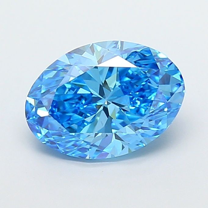 IGI Oval 2.52ct Fancy Vivid Blue VVS2 - Loose Lab Diamond: IGI Oval 2.52ct Fancy Vivid Blue VVS2 - Loose Lab Diamond Item Specifics: Source: This Is A Real Diamond Grown In A Lab Not Mined. Carat: 2.52 Cut: - Color: Fancy Vivid Blue Clarity: VVS2 Polish: EX