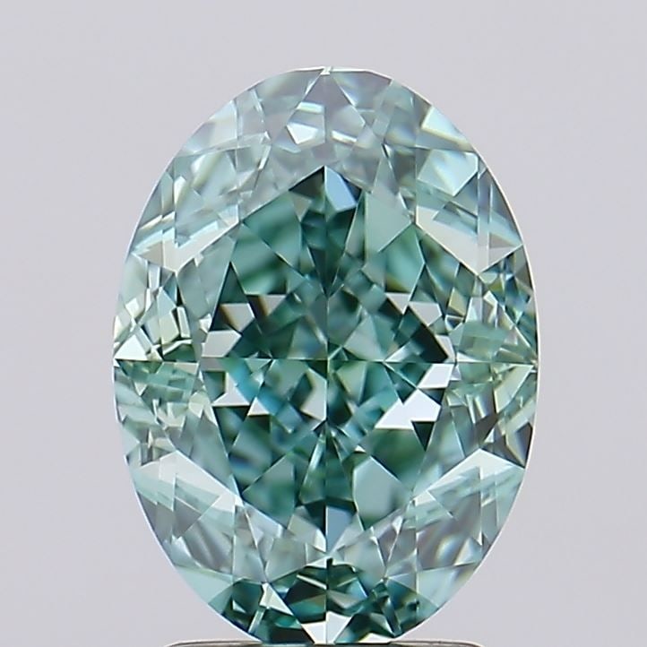 IGI Oval 3.04ct Fancy Vivid Green VVS1 - Loose Lab Diamond (1 of 1)