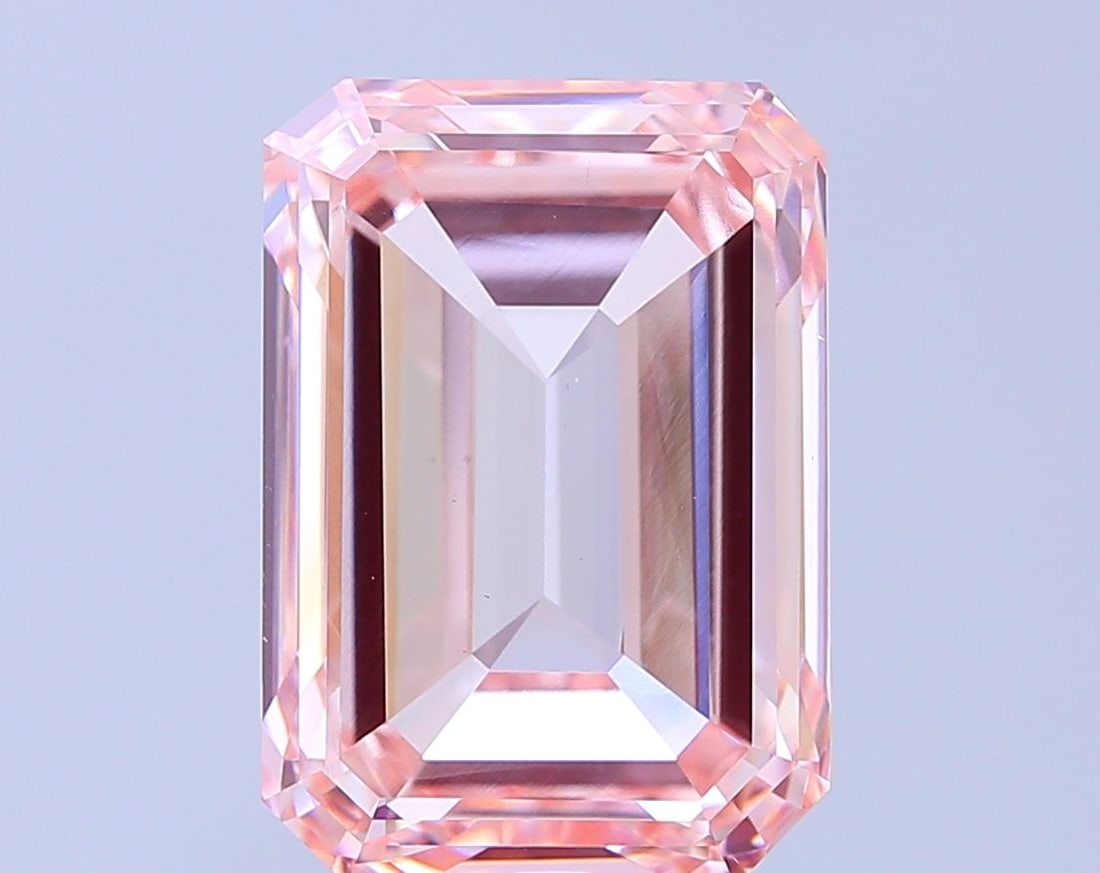 Emerald 10.2ct Fancy Vivid Pink VVS2 - Loose Lab Diamond: Emerald 10.2ct Fancy Vivid Pink VVS2 - Loose Lab Diamond Item Specifics: Source: This Is A Real Diamond Grown In A Lab Not Mined. Carat: 10.2 Cut: - Color: Fancy Vivid Pink Clarity: VVS2 Polish: EX Sy