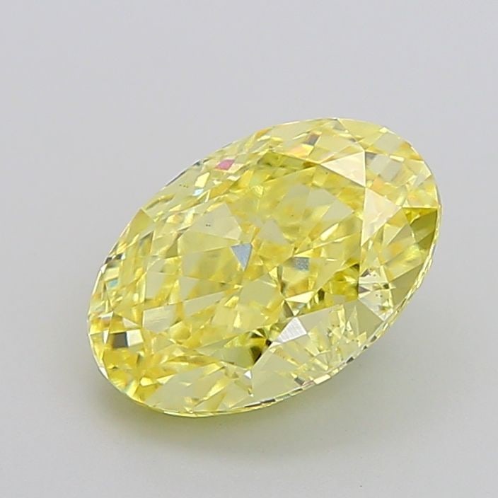 IGI Oval 4.08ct Fancy Intense Yellow VVS2 - Loose Lab Diamond (1 of 1)