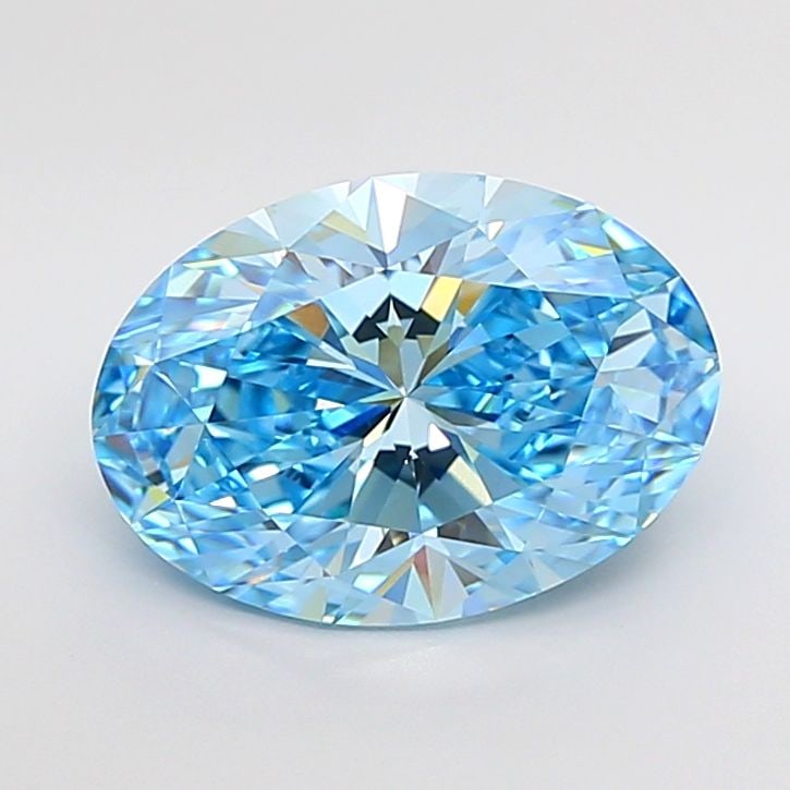 IGI Oval 3.86ct Fancy Vivid Blue VVS2 - Loose Lab Diamond: IGI Oval 3.86ct Fancy Vivid Blue VVS2 - Loose Lab Diamond Item Specifics: Source: This Is A Real Diamond Grown In A Lab Not Mined. Carat: 3.86 Cut: - Color: Fancy Vivid Blue Clarity: VVS2 Polish: EX S