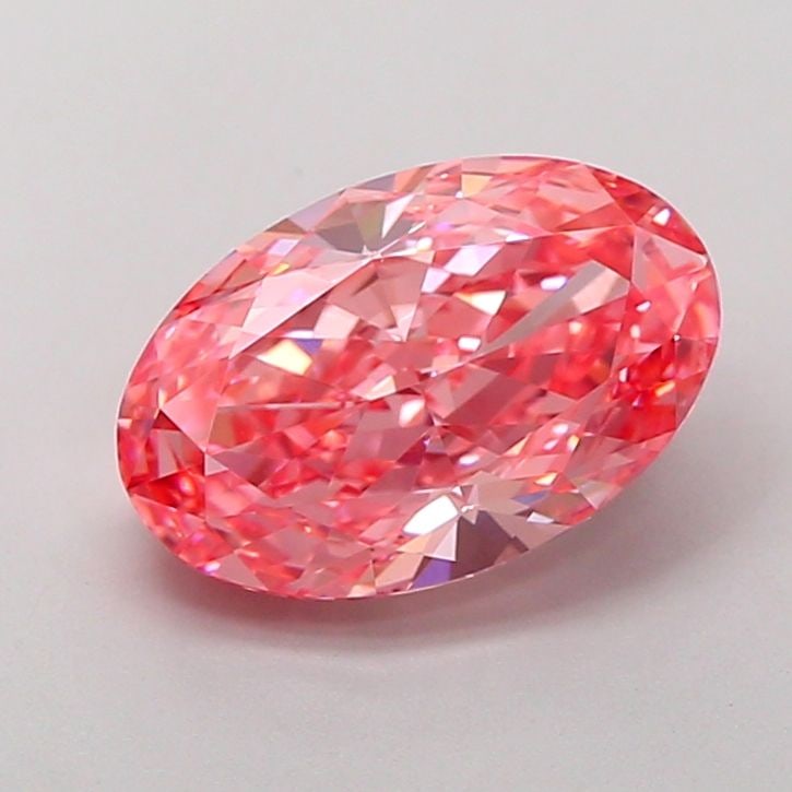 IGI Oval 3.31ct Fancy Vivid Pink VVS2 - Loose Lab Diamond: IGI Oval 3.31ct Fancy Vivid Pink VVS2 - Loose Lab Diamond Item Specifics: Source: This Is A Real Diamond Grown In A Lab Not Mined. Carat: 3.31 Cut: - Color: Fancy Vivid Pink Clarity: VVS2 Polish: EX S