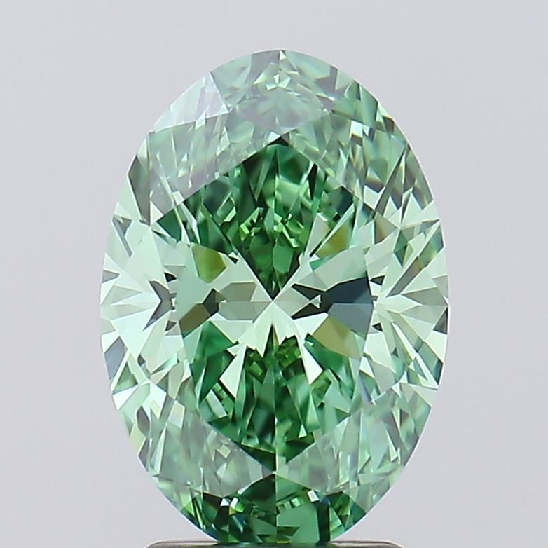IGI Oval 2.53ct Fancy Vivid Green VVS1 - Loose Lab Diamond: IGI Oval 2.53ct Fancy Vivid Green VVS1 - Loose Lab Diamond Item Specifics: Source: This Is A Real Diamond Grown In A Lab Not Mined. Carat: 2.53 Cut: - Color: Fancy Vivid Green Clarity: VVS1 Polish: