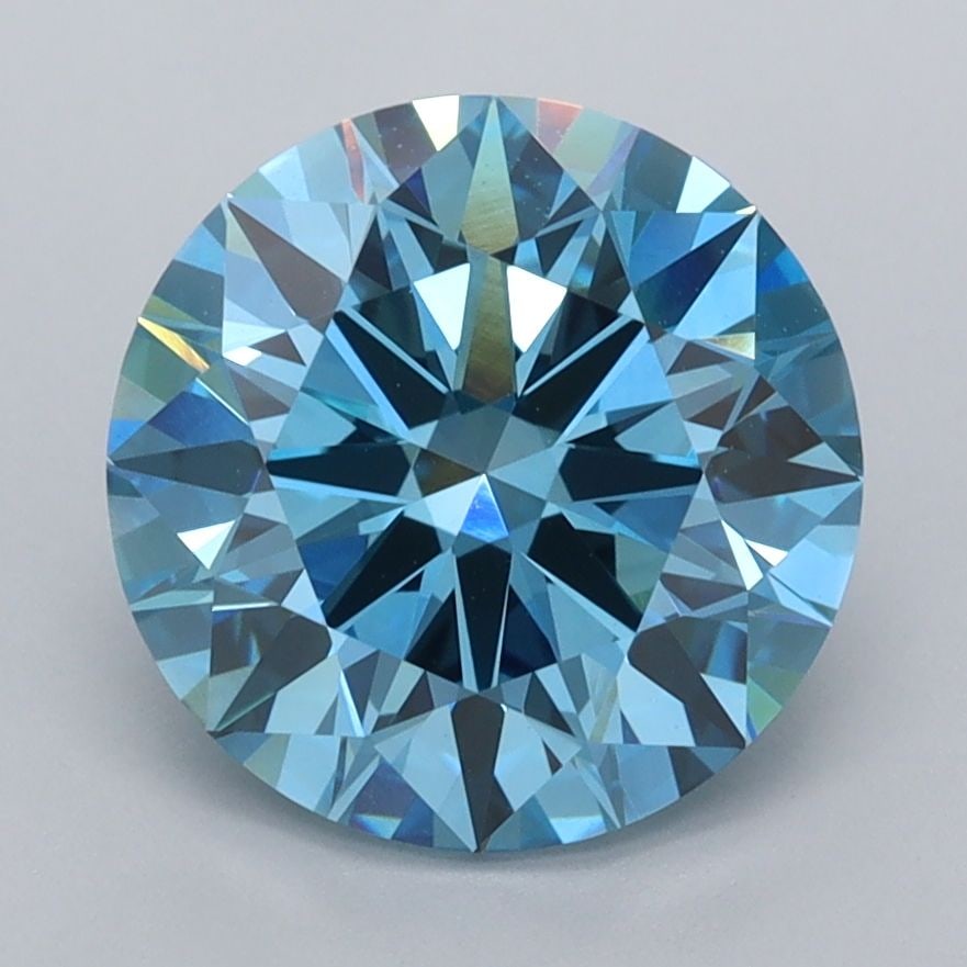 IGI Round 3.02ct Fancy Vivid Blue VVS2 - Ideal Loose Lab Diamond: IGI Round 3.02ct Fancy Vivid Blue VVS2 - Ideal Loose Lab Diamond Item Specifics: Source: This Is A Real Diamond Grown In A Lab Not Mined. Carat: 3.02 Cut: ID Color: Fancy Vivid Blue Clarity: VVS2 Poli