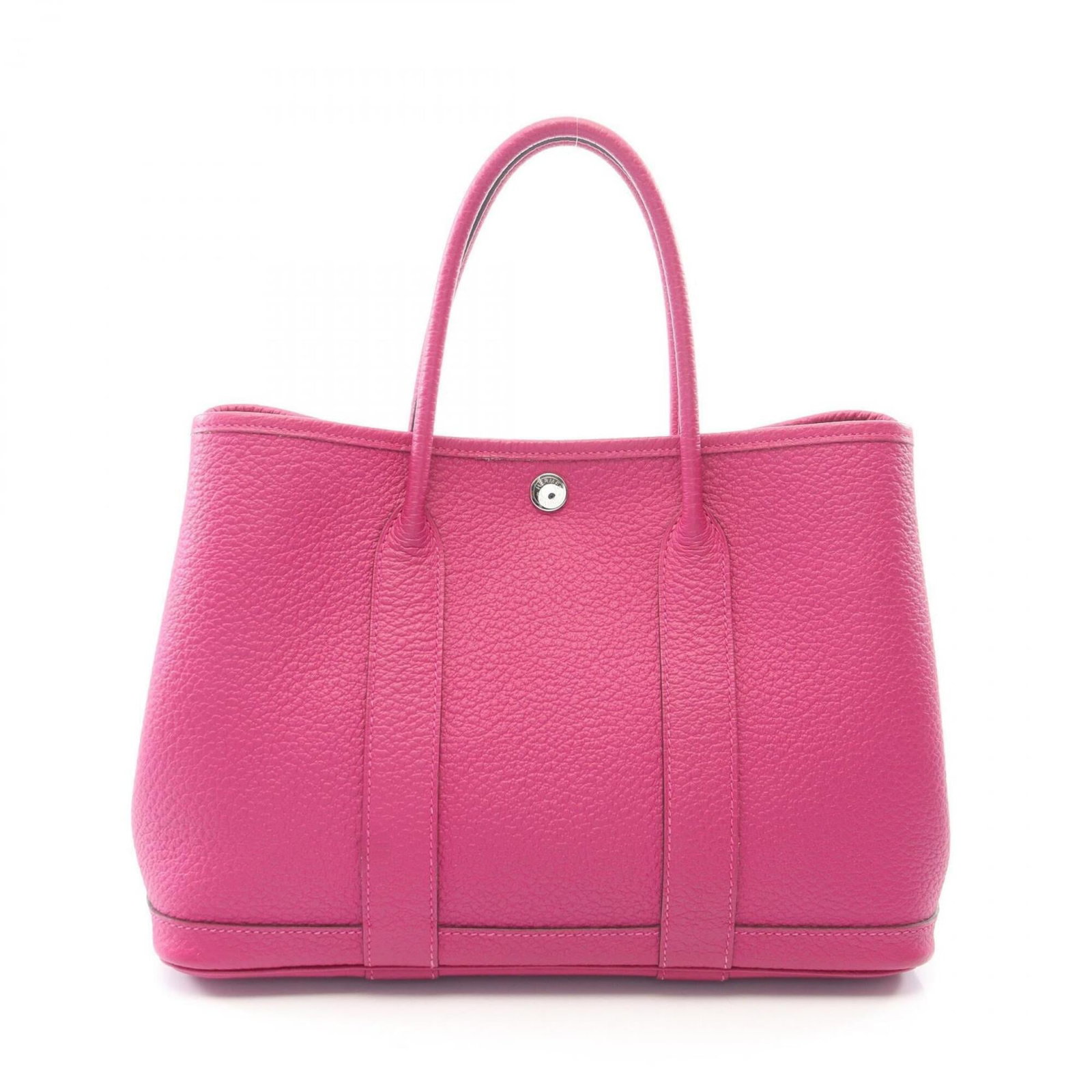 Handbag Tote Bag Country Leather Hermes: Handbag Tote Bag Country Leather Hermes Country leather tote bag from Hermes features a pink color and dimensions of 21cm x 30cm x 14cm. Made from high-quality calfskin, this bag boasts a classic