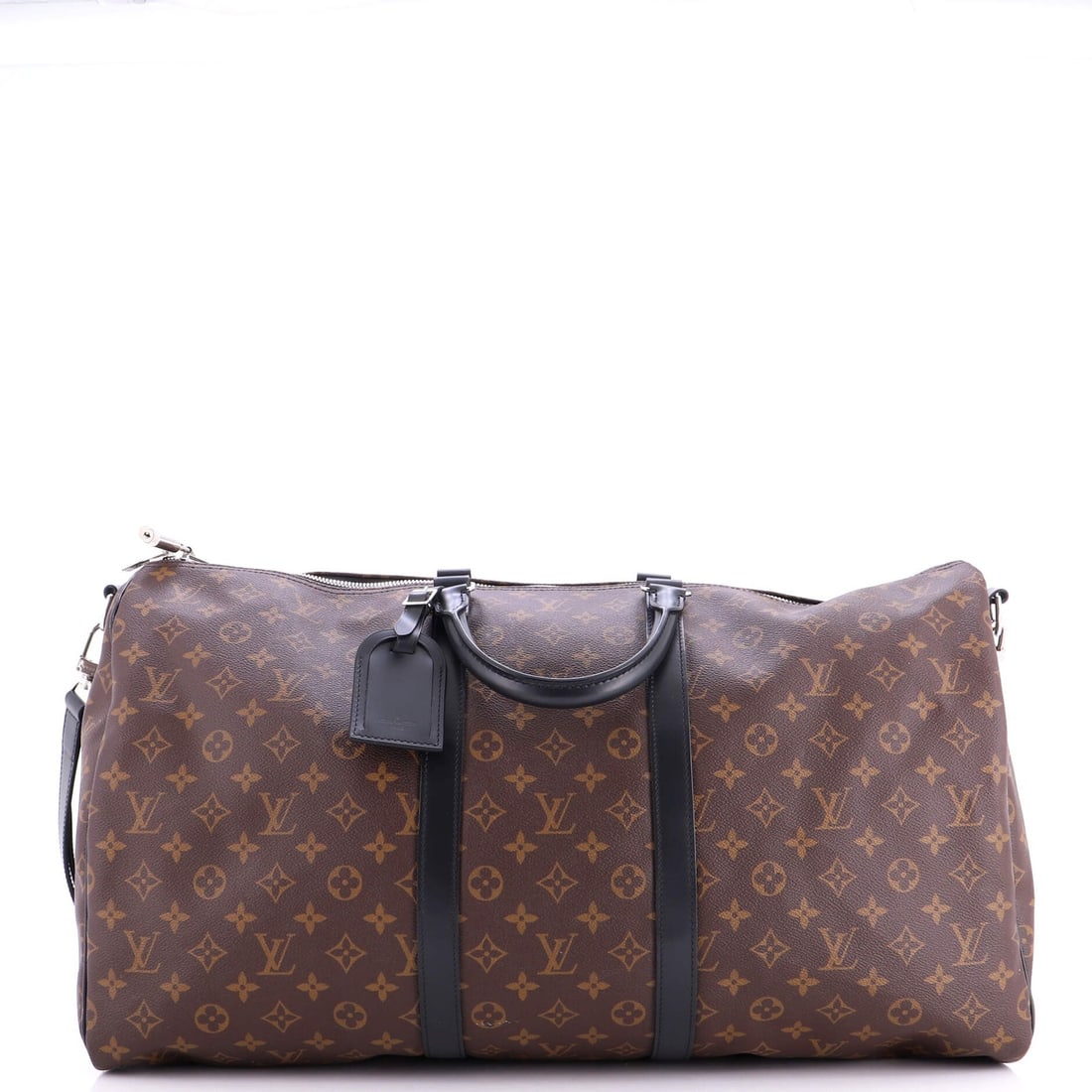 Keepall Louis Vuitton Bag Canvas Monogram Bandouliere Macassar: Keepall Louis Vuitton Bag Canvas Monogram Bandouliere Macassar Canvas Monogram Bandouliere Macassar bag from Louis Vuitton, featuring a classic 55cm size with a sturdy brown leather exterior and