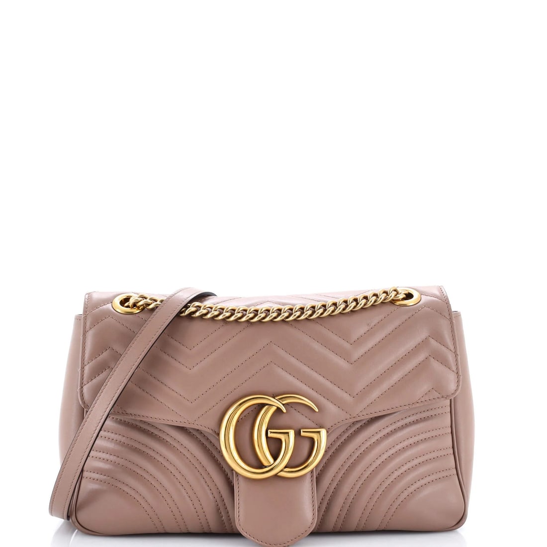 Marmont Matelasse Medium Leather Bag Flap Gucci GG: Marmont Matelasse Medium Leather Bag Flap Gucci GG The Marmont Matelasse Medium Leather Bag Flap Gucci GG boasts a neutral exterior with subtle wear, adding a touch of understated elegance. This mediu