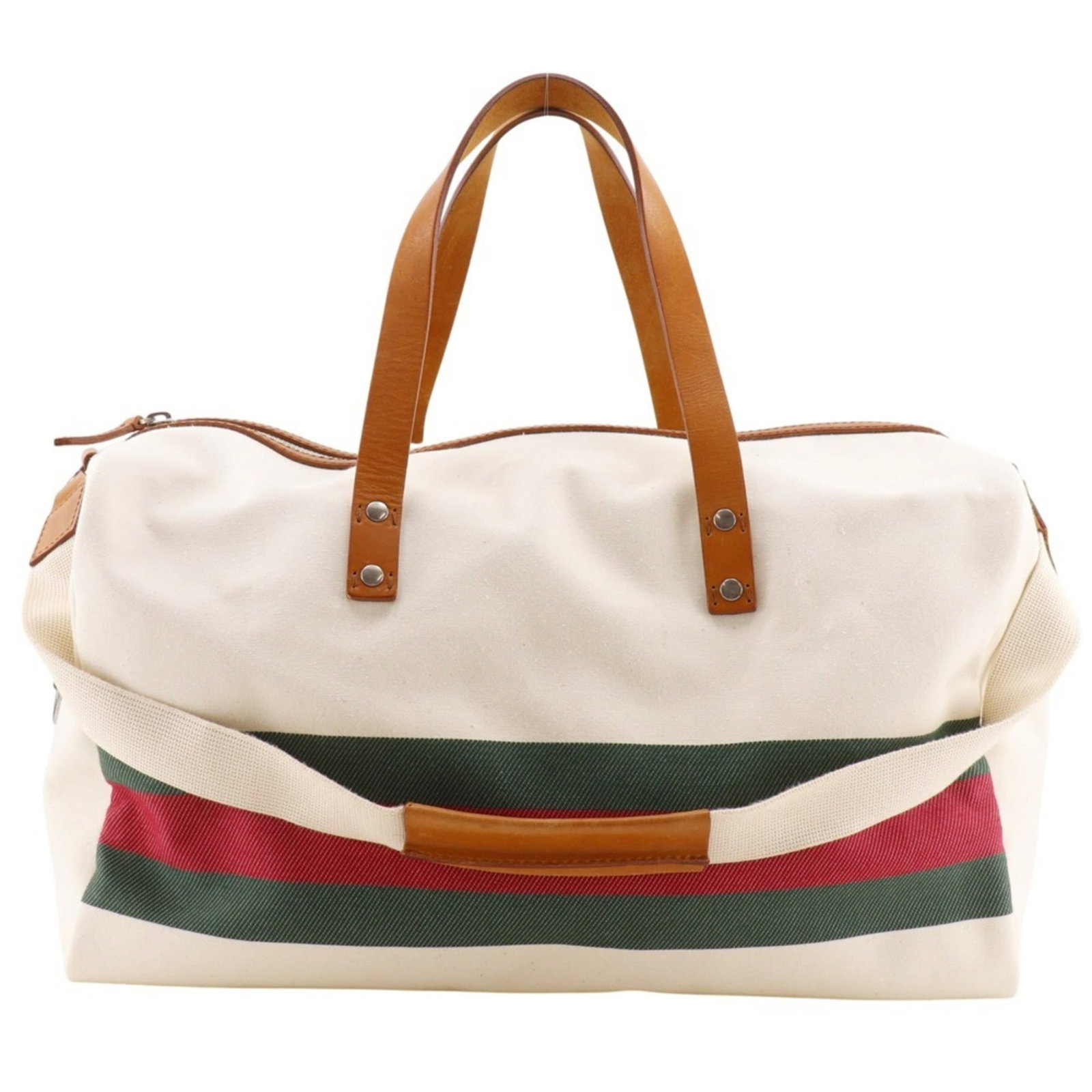Boston Bag Canvas: Boston Bag Canvas Canvas bag with off-white color, 28cm x 49cm x 24cm dimensions, and 1.31kg weight. Features a signature and made from canvas material. Item Specifics: Brand: Gucci Model: 256097