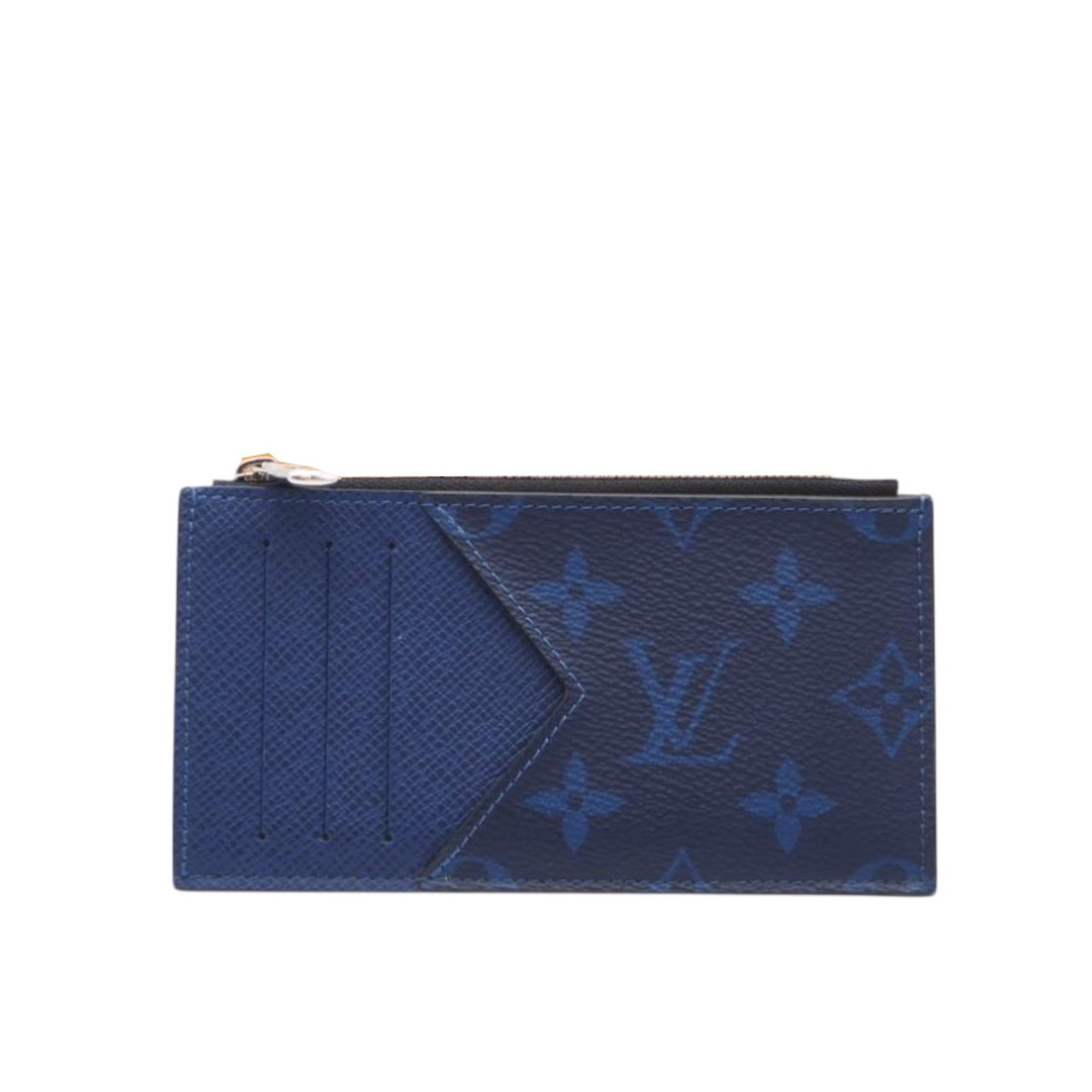 Louis Vuitton Coin Purse/ Coin Case Coated Canvas: Louis Vuitton Coin Purse/ Coin Case Coated Canvas The Louis Vuitton Coin Purse/ Coin Case Coated Canvas is a stylish and compact accessory, measuring 8cm x 14.5cm x 1cm. Its blue color and coated