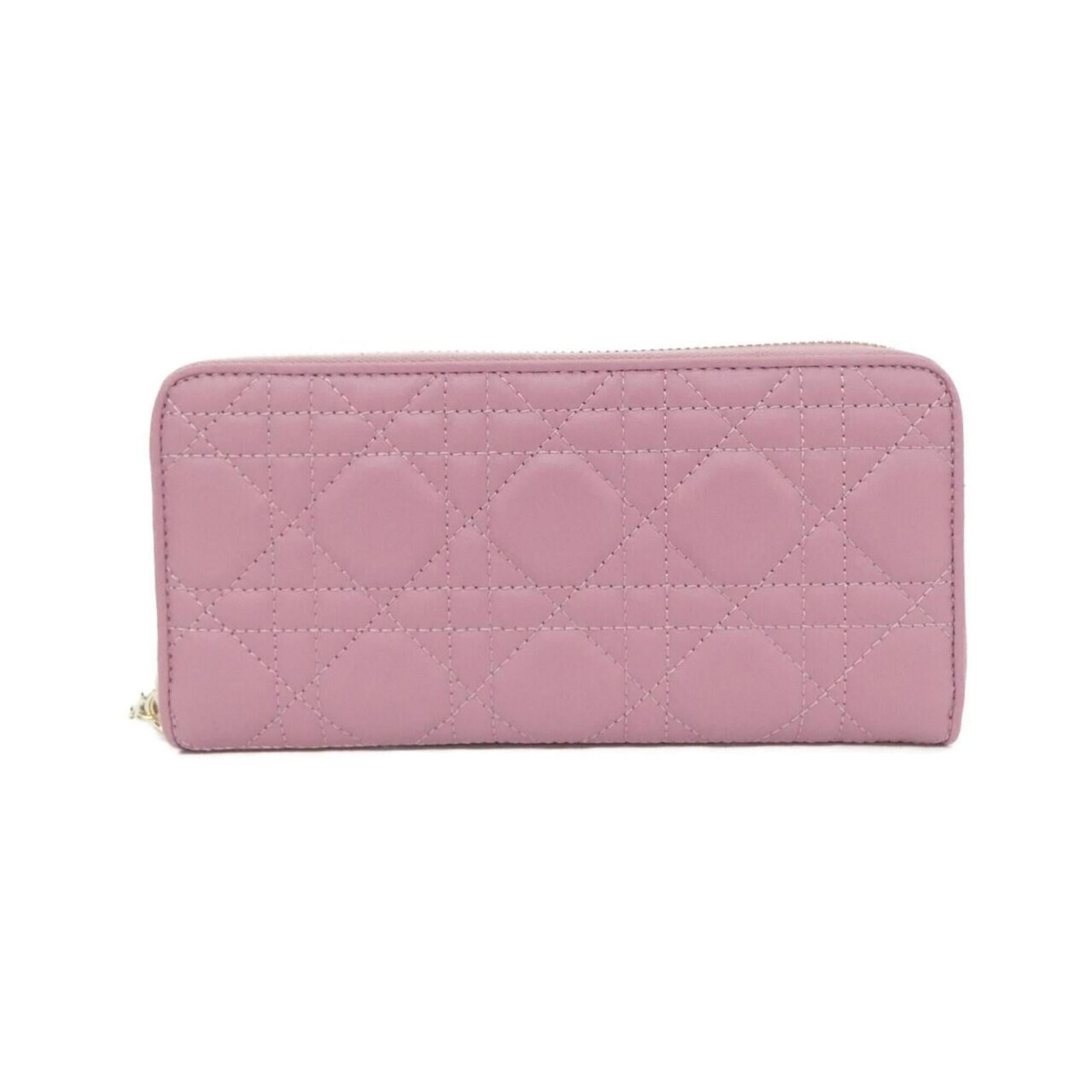 Long Leather Christian Dior Bi Fold Wallet: Long Leather Christian Dior Bi Fold Wallet Long Leather Christian Dior Bi Fold Wallet in Pink. This elegant long wallet features lamb leather, a classic Christian Dior design, and a sophisticated