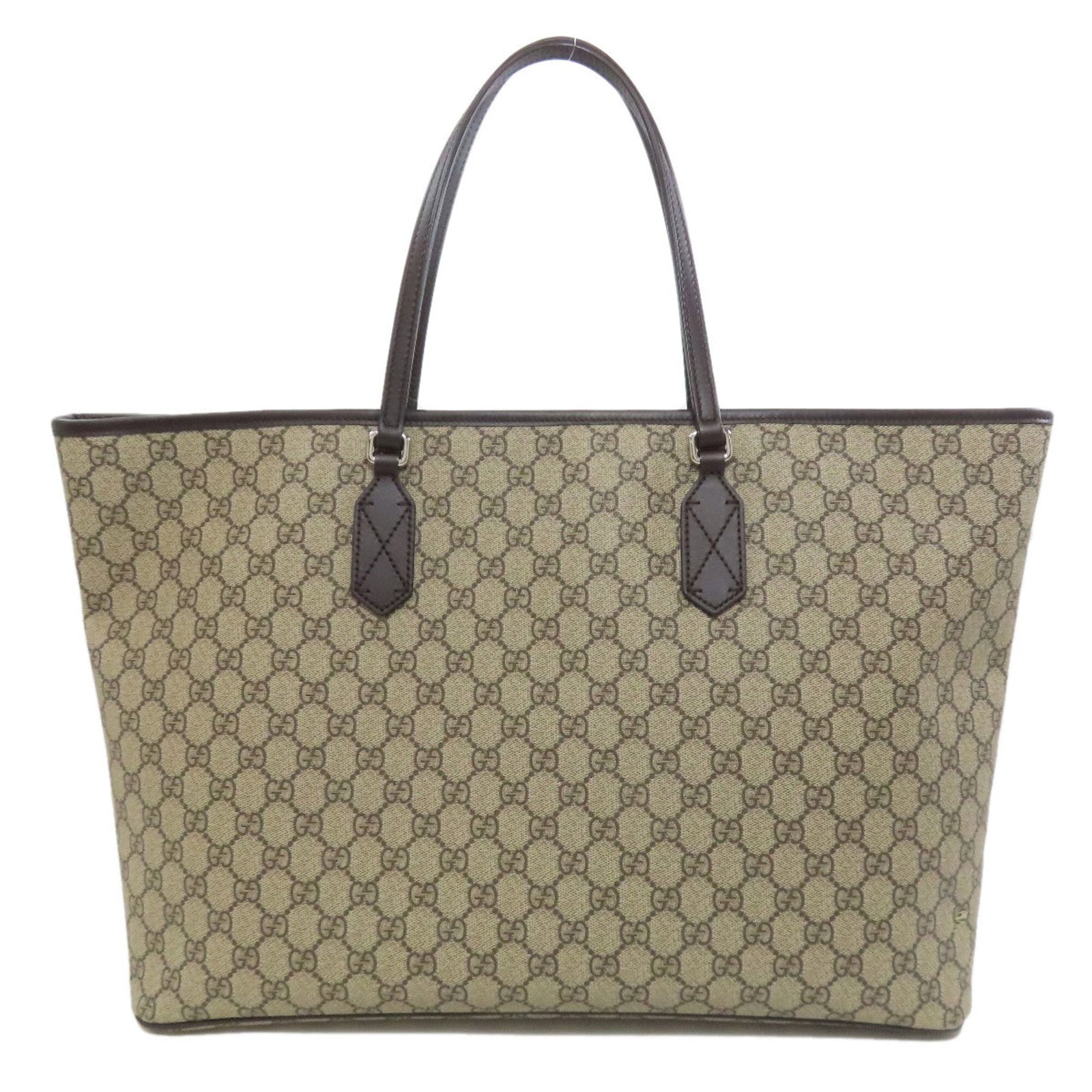 Pvc Gucci Tote Bag: Pvc Gucci Tote Bag Brown PVC Gucci Tote Bag, 32cm x 52cm x 15.5cm, bears a signature. Made from PVC material, this tote bag features a classic design. The bag's brown color and signature add a touch o