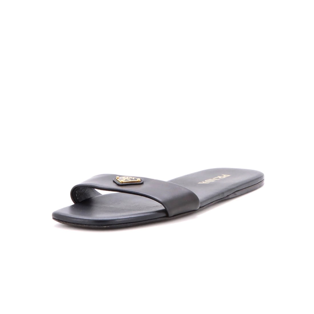 Prada Women's Triangle Logo Slide Sandals Nappa Leather: Prada Women's Triangle Logo Slide Sandals Nappa Leather Prada Women's Triangle Logo Slide Sandals Nappa Leather are a stylish and versatile option for warm weather, featuring a classic triangle logo