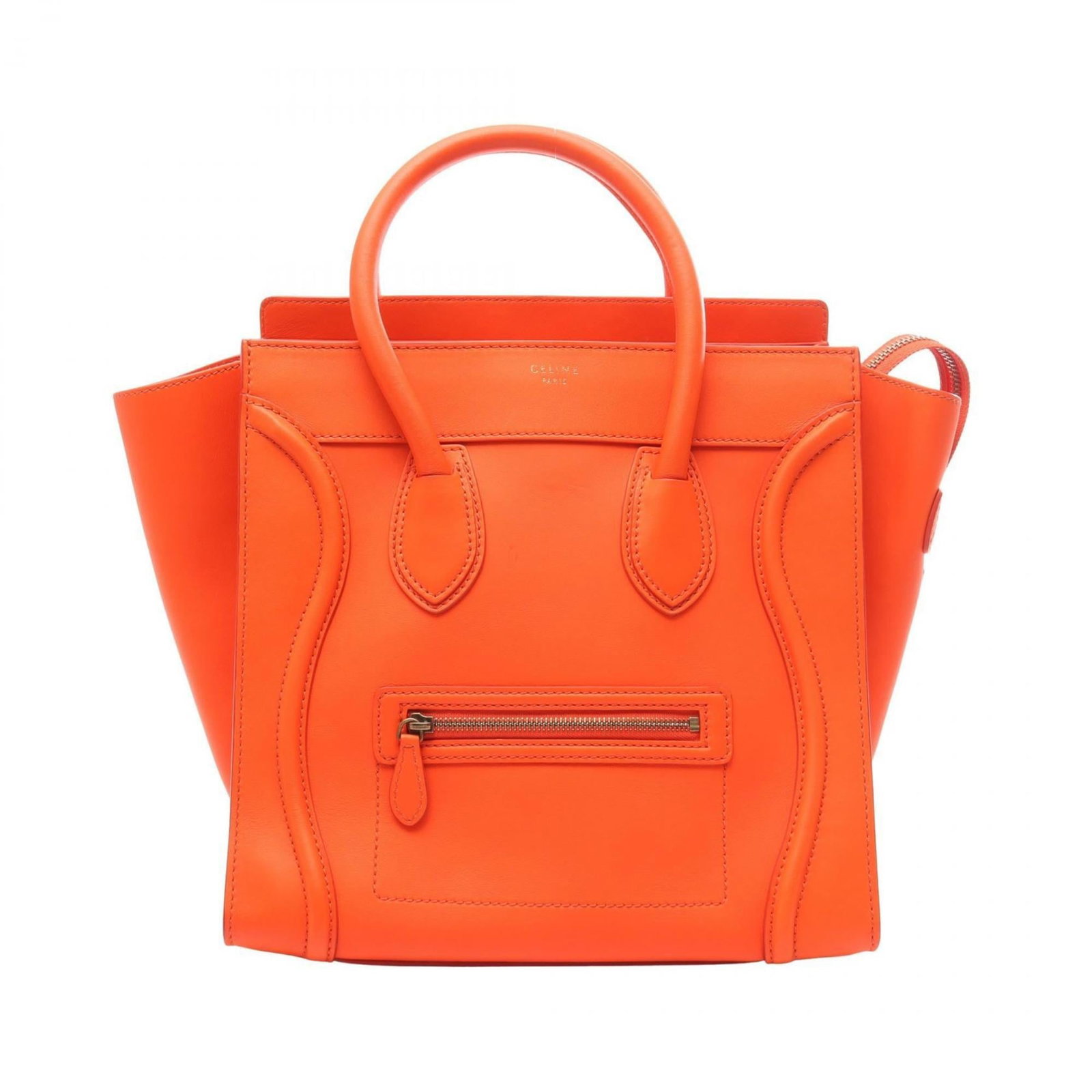 Celine Handbag Leather: Celine Handbag Leather Red Celine Handbag Leather, 31cm x 30cm x 17cm, features a striking red color and premium leather construction. This stylish handbag measures 12.2'' x 11.81'' x 6.69'' and is ma