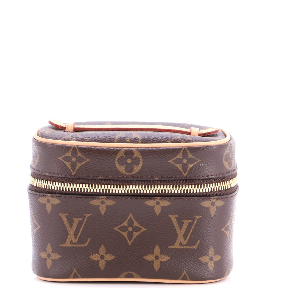 Canvas Nano Monogram Case Vanity Nice Louis Vuitton: Canvas Nano Monogram Case Vanity Nice Louis Vuitton Canvas Nano Monogram Case Vanity Nice Louis Vuitton - A stylish and compact Louis Vuitton cosmetic case with a classic brown canvas exterior and