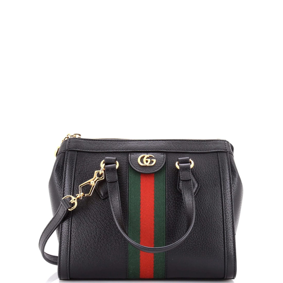 Handle Leather Small Top Tote Gucci: Handle Leather Small Top Tote Gucci Small Gucci Leather Top Handle Tote with Gold Hardware, featuring a neutral microfiber interior and minor creases on exterior leather and handles. The classic