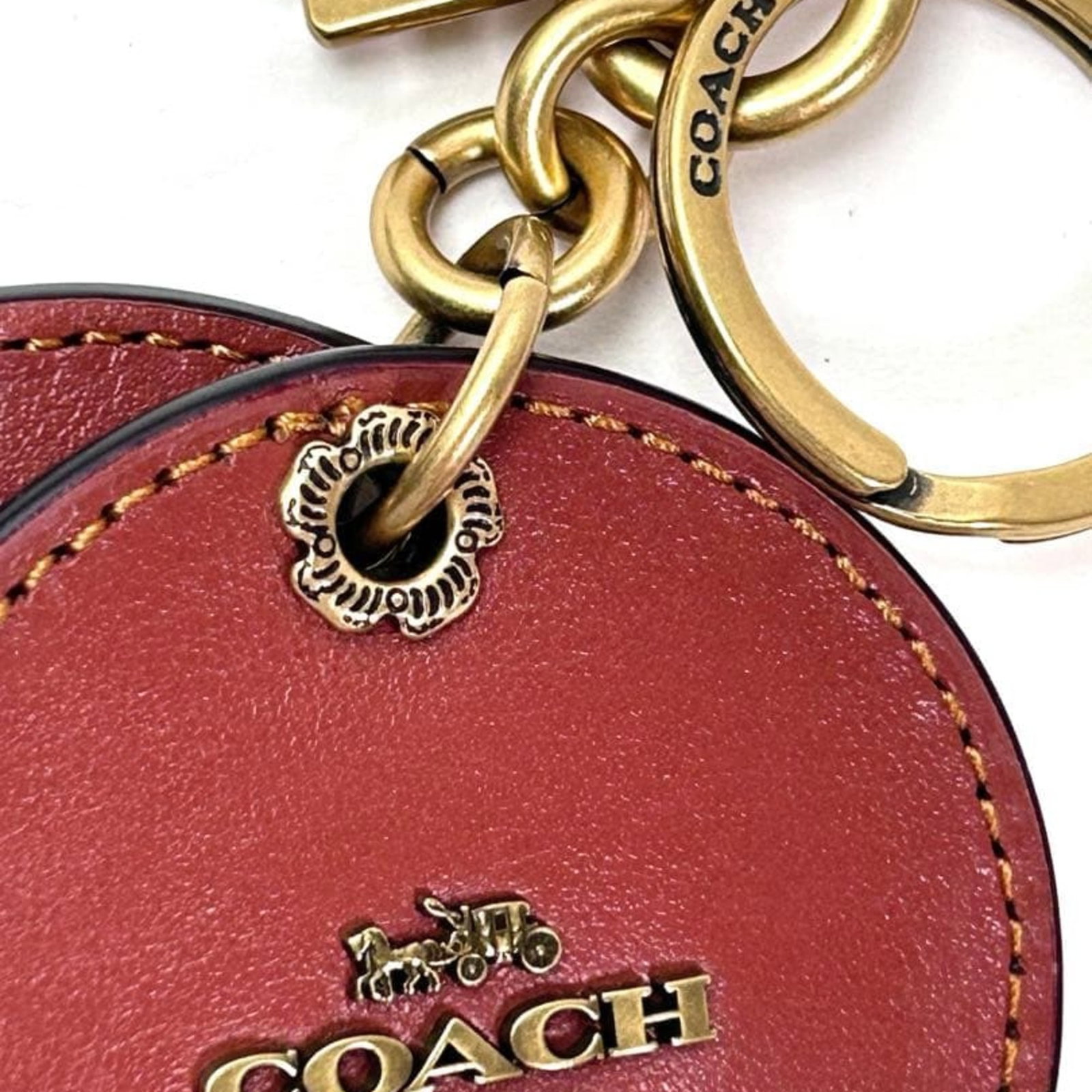 Keyring Leather Coach - 5