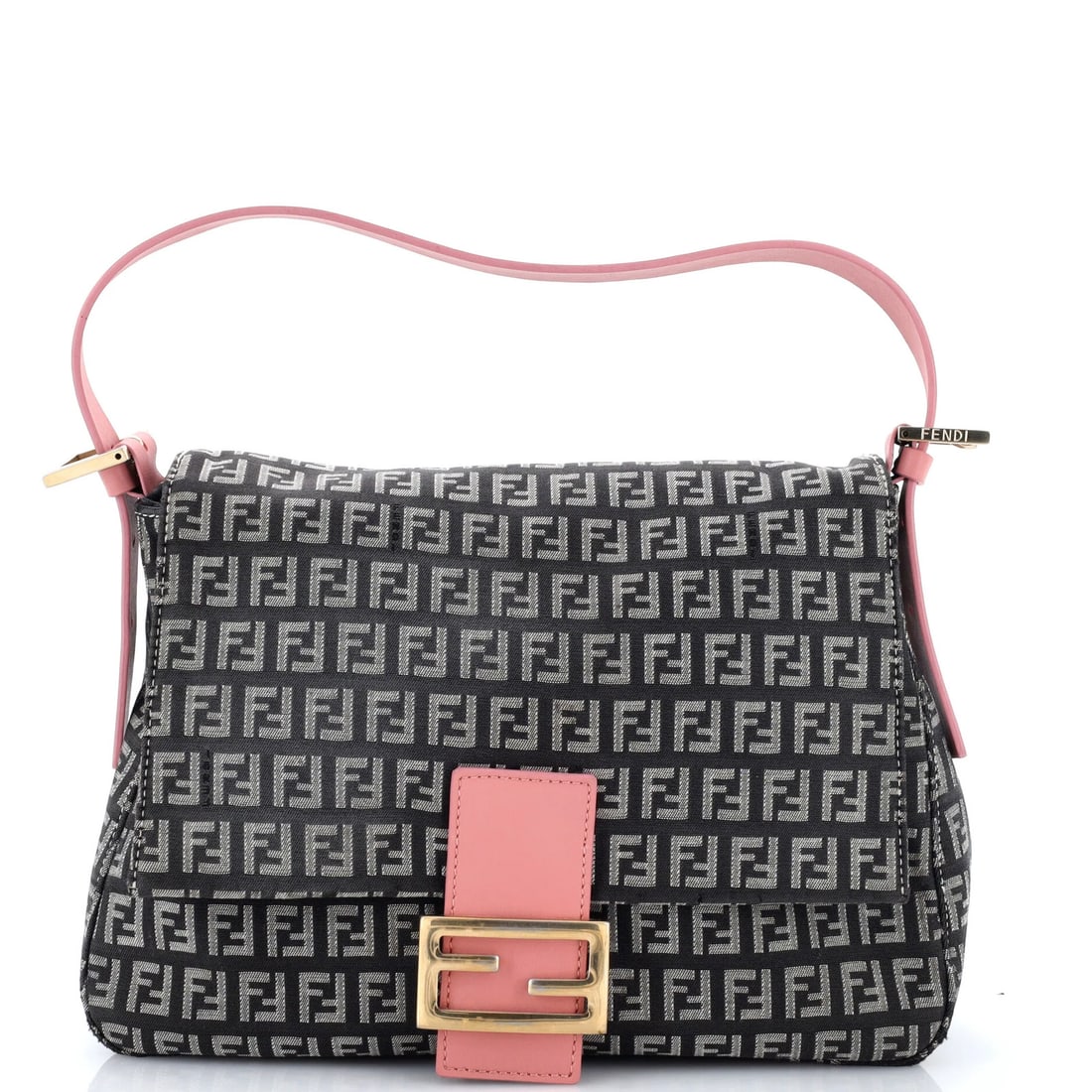 Fendi Mama Forever Bag Zucchino Canvas: Fendi Mama Forever Bag Zucchino Canvas The Fendi Mama Forever Bag Zucchino Canvas is a unique, pink canvas shoulder bag with a distinctive design. Its exterior features a canvas plain material with co