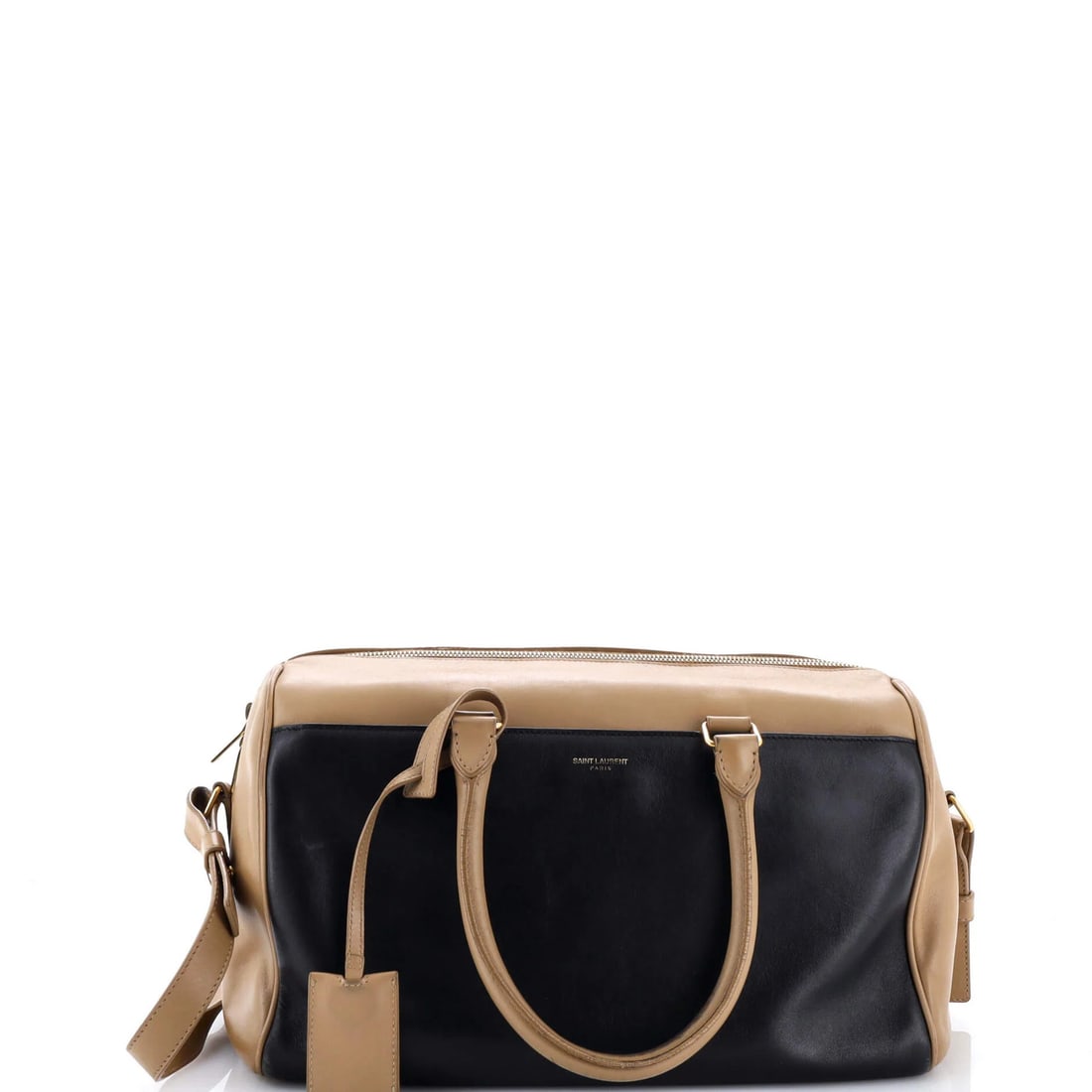 Laurent Saint Duffle Leather Classic 6 Bag: Laurent Saint Duffle Leather Classic 6 Bag The Laurent Saint Duffle Leather Classic 6 Bag boasts a striking multicolor exterior with heavy scuffs throughout, giving it a unique, worn-in look. This ico