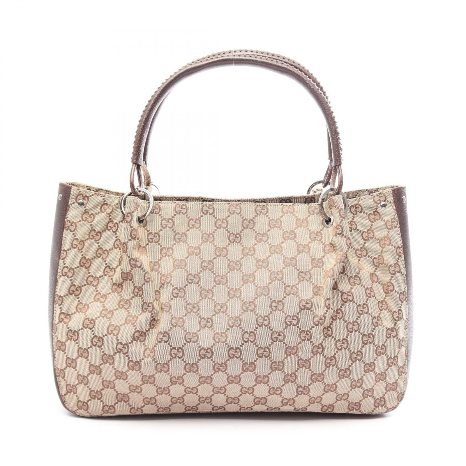 Canvas Leather Gg Gucci Tote Handbag (1 of 16)