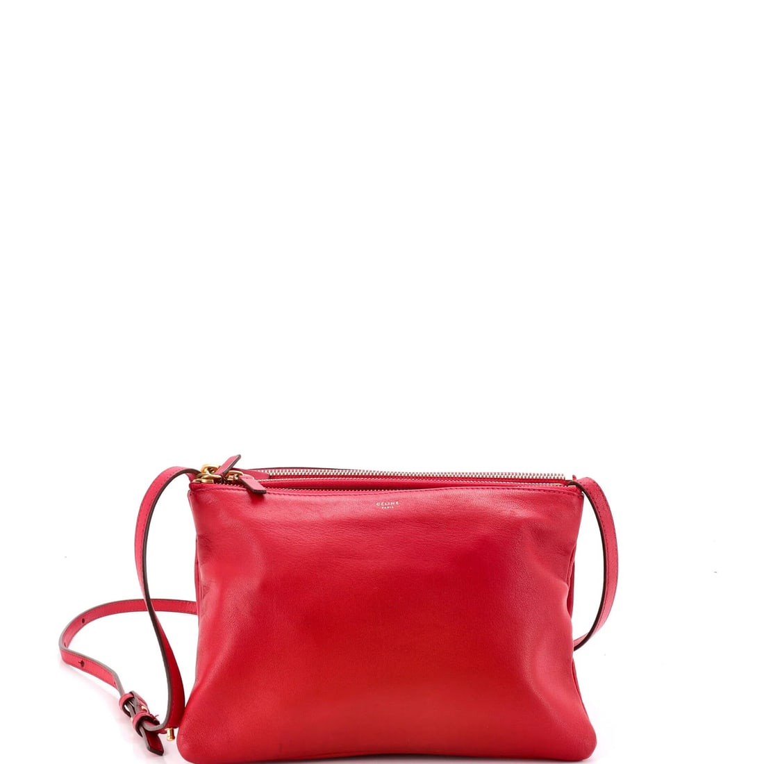Large Leather Celine Crossbody Trio Bag (1 of 6)