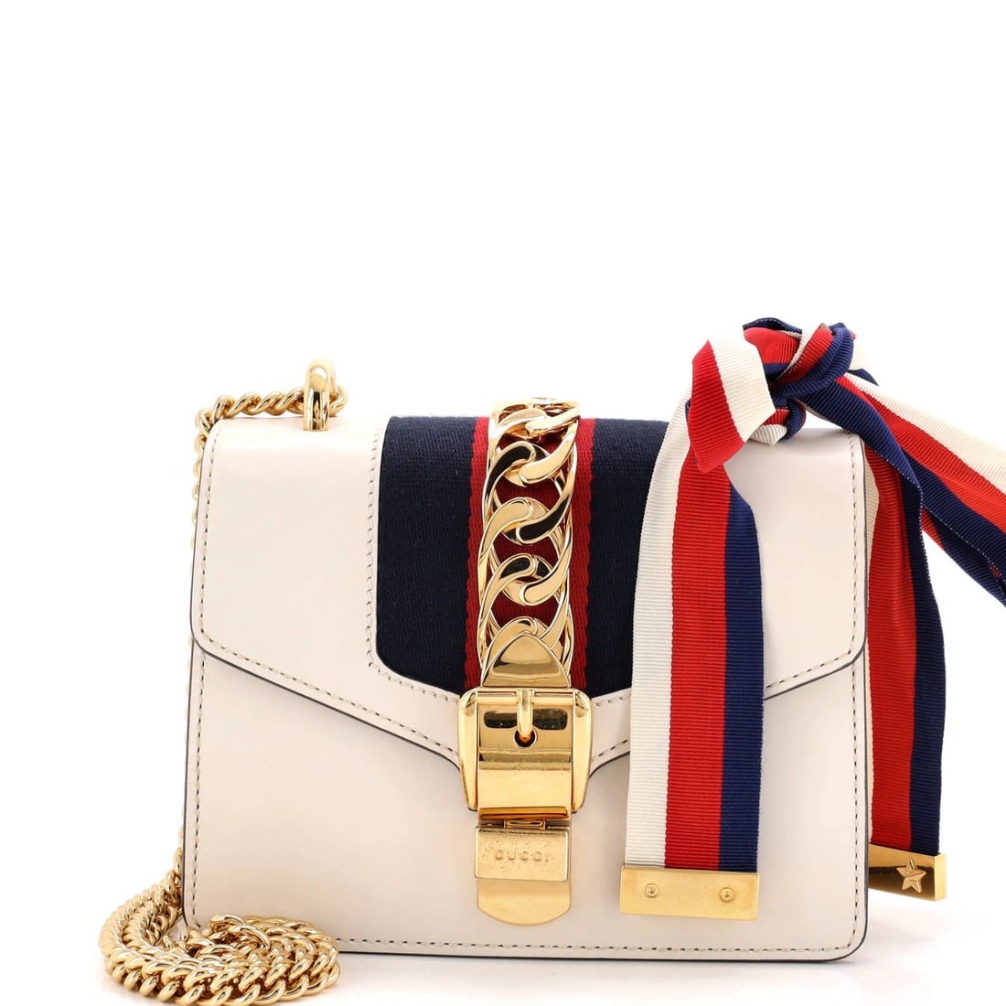 Chain Bag Leather Mini Shoulder Gucci Sylvie: Chain Bag Leather Mini Shoulder Gucci Sylvie Chain Bag Leather Mini Shoulder Gucci Sylvie - A Neutral and Chic Mini Shoulder Bag with a Touch of Luxury. This Gucci Sylvie chain shoulder bag features a