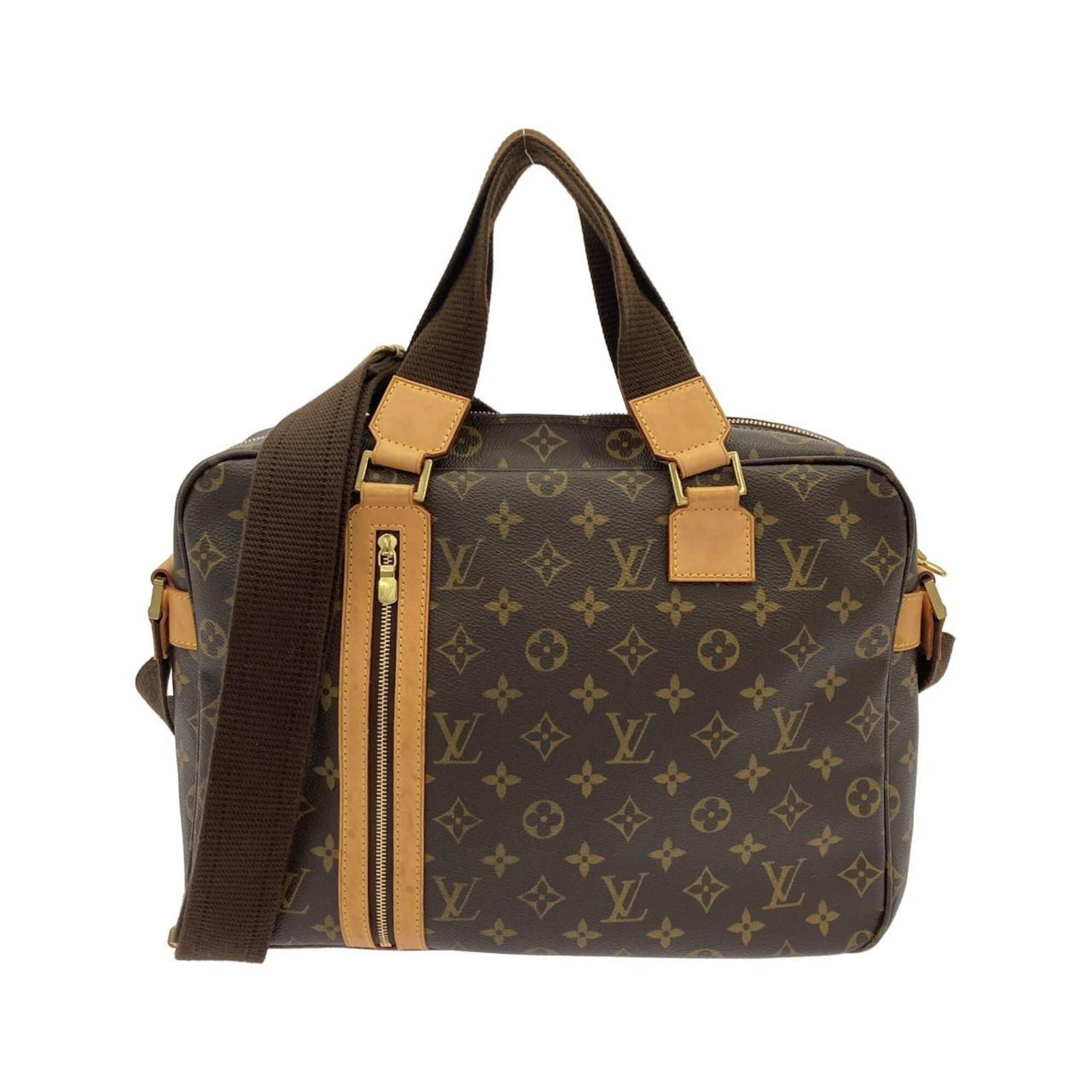 Louis Vuitton Handbag Coated Canvas: Louis Vuitton Handbag Coated Canvas Coated canvas construction provides a durable and water-resistant finish. The marron color and gold hardware add a touch of classic elegance to this versatile