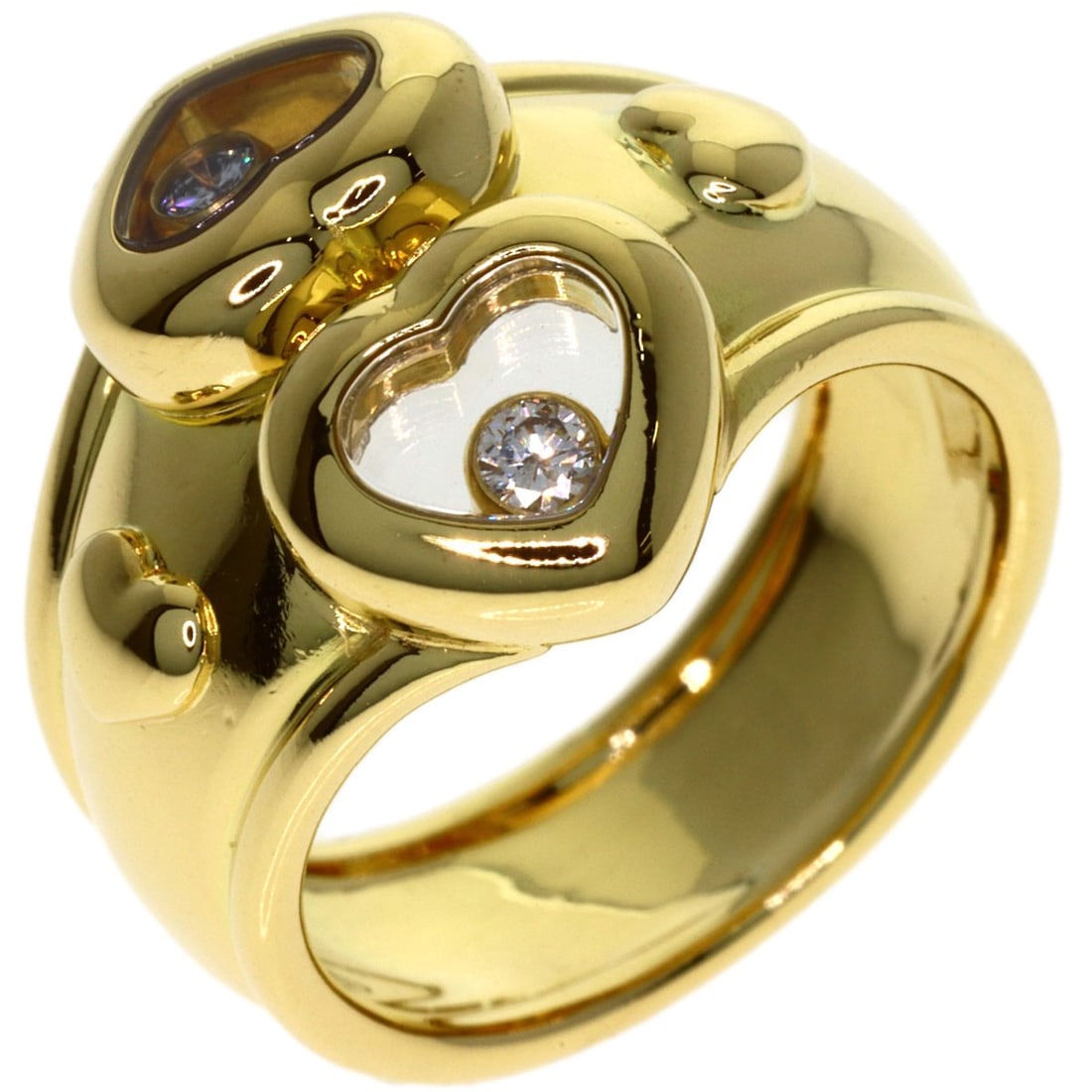 Diamond Happy K18 Gold Chopard Ring - 2