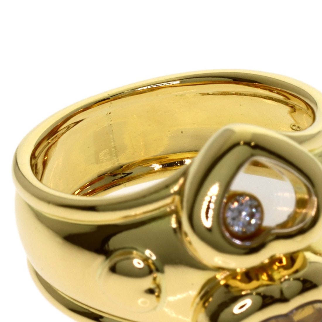 Diamond Happy K18 Gold Chopard Ring - 9