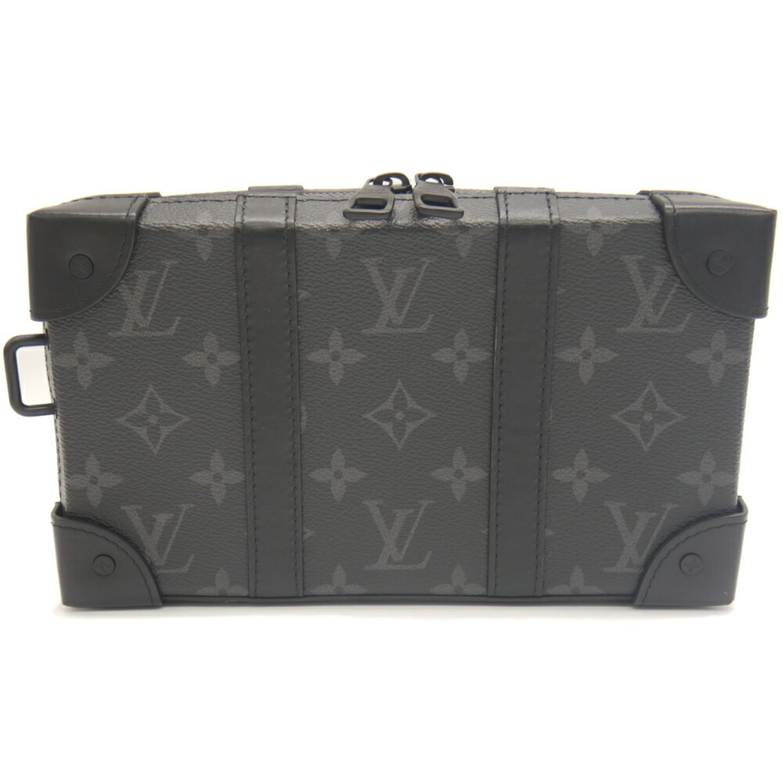 Leather Monogram Eclipse Louis Vuitton Bag Shoulder: Leather Monogram Eclipse Louis Vuitton Bag Shoulder Monogram Eclipse Leather Bag from Louis Vuitton. This black shoulder bag features the iconic Monogram Eclipse design, a classic and timeless style
