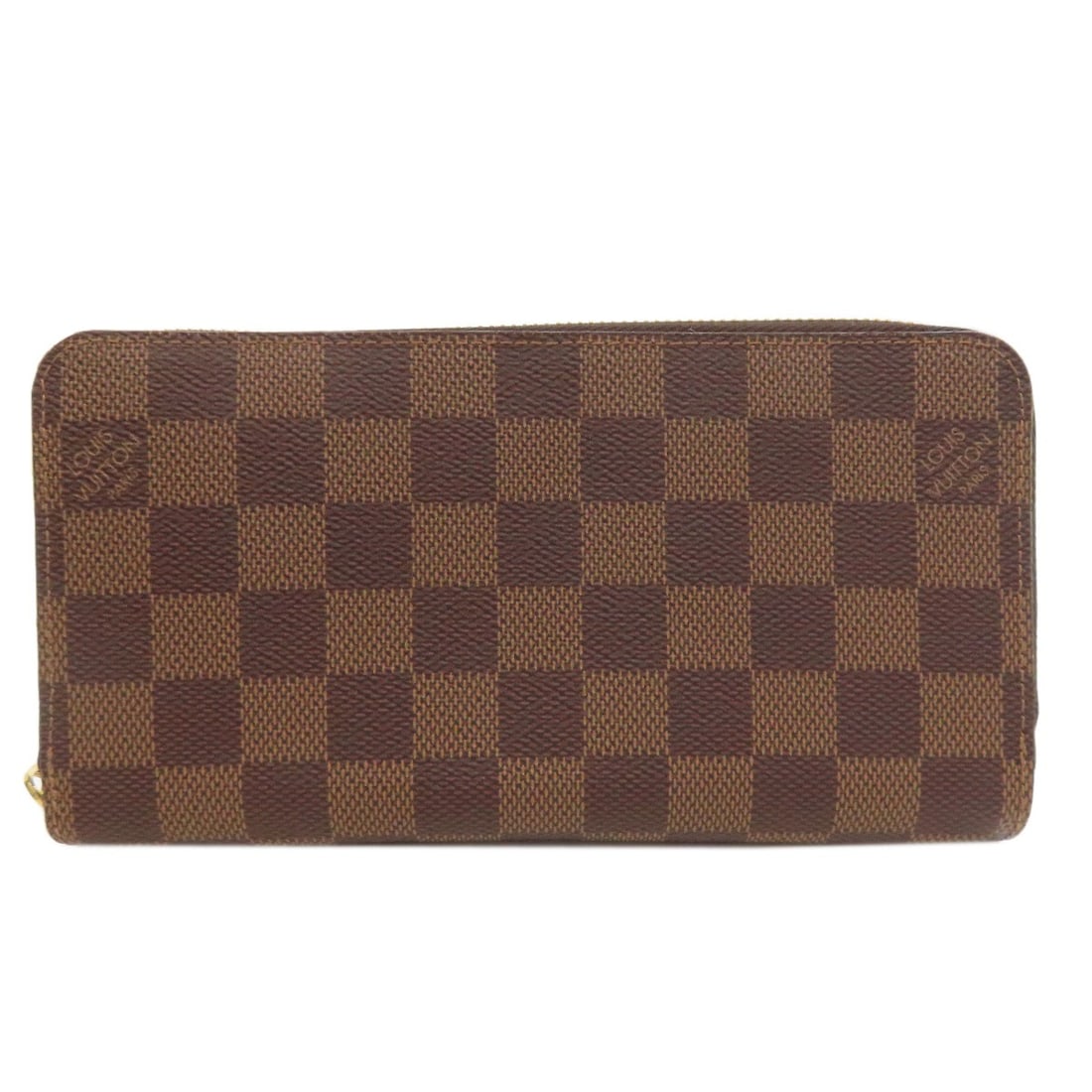 Damier Wallet Long Coin Pocket With Zippy Louis Vuitton N41661: Damier Wallet Long Coin Pocket With Zippy Louis Vuitton N41661 Damier canvas in brown, this LOUIS VUITTON Long wallet features a coin pocket and is closed with a zippy. The classic design is made