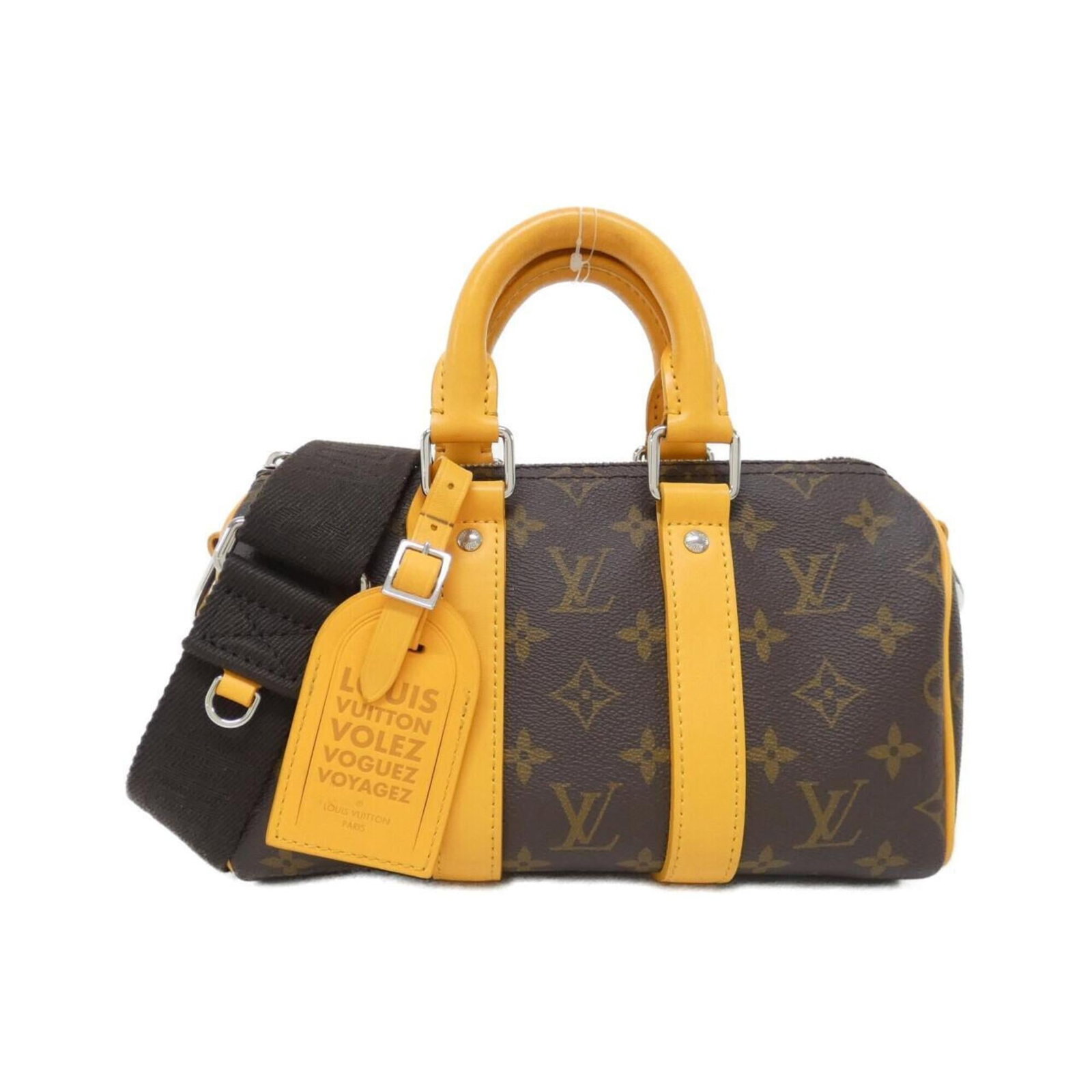 Louis Vuitton Boston Bag Coated Canvas: Louis Vuitton Boston Bag Coated Canvas Coated canvas construction provides durability and style to this Louis Vuitton Boston bag. Measuring 16cm x 25cm x 12cm, the bag features a unique combination